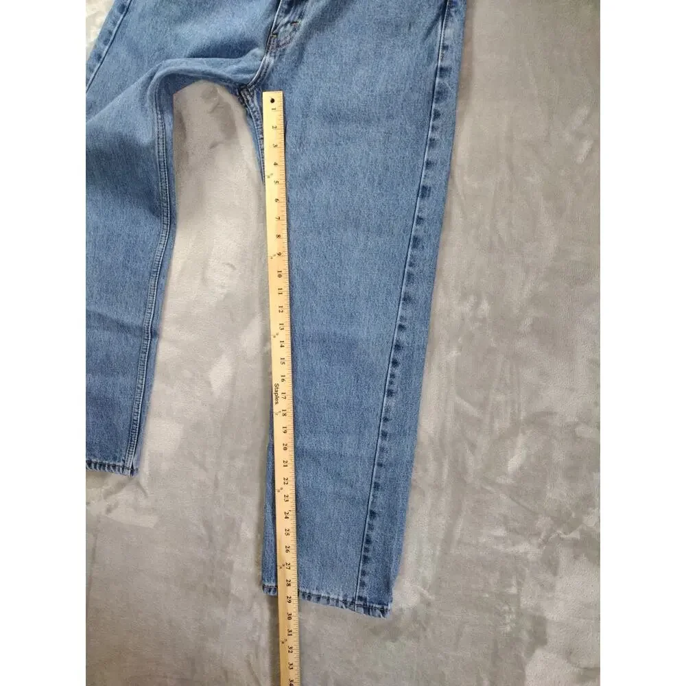 Levis 505 Jeans Mens 32x30 Straight Relaxed Lt Wash Western Cowboy Rodeo Casual